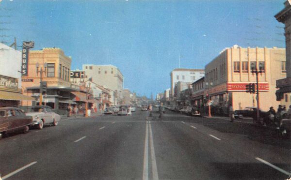 Ventura California Business District Woolworths Vintage Postcard AA104202