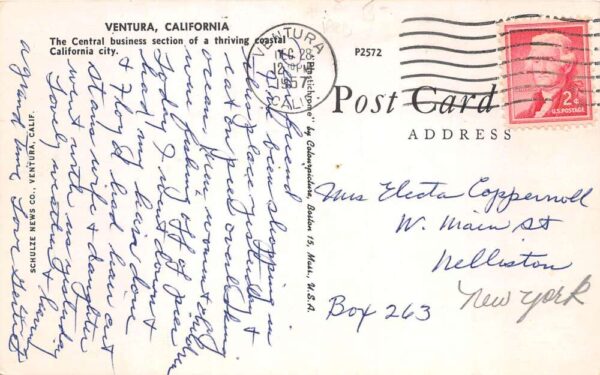 Ventura California Business District Woolworths Vintage Postcard AA104202 - Image 2
