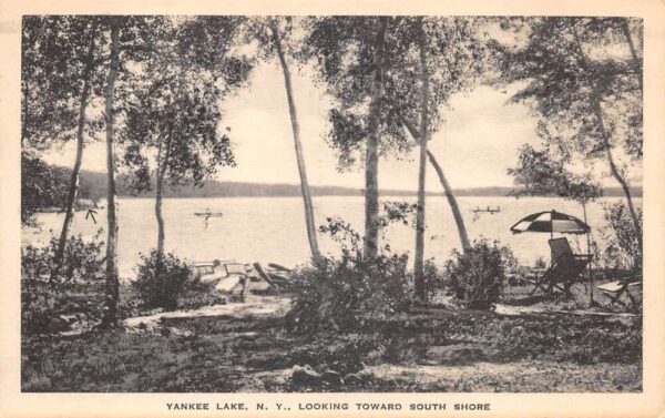 Yankee Lake New York Looking Toward South Shore Vintage Postcard AA104210