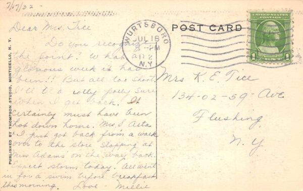 Yankee Lake New York Looking Toward South Shore Vintage Postcard AA104210 - Image 2