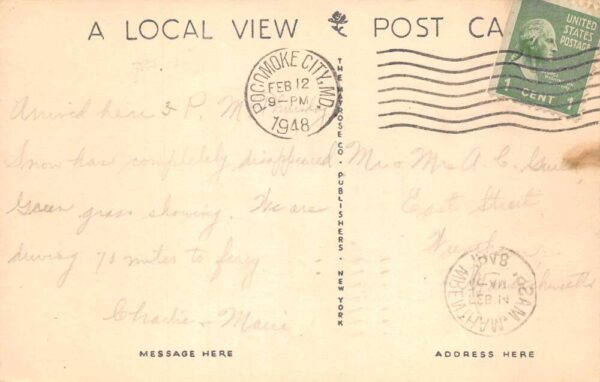 Pocomoke City Maryland Market Street Woolworths Drug Store Postcard AA104223 - Image 2