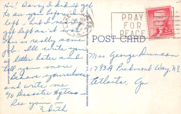 Lakes Charles Louisiana Woolworths Store Ryan Street Vintage Postcard AA104225 - Image 2