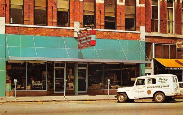 Knoxville Iowa Baker Walgreen Drug Store Delivery Van Vintage Postcard AA104232