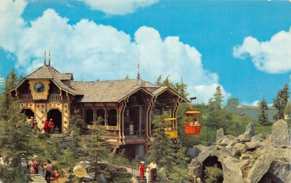 Disneyland Fantasyland Swiss Chalet Skyride Vintage Postcard AA104237