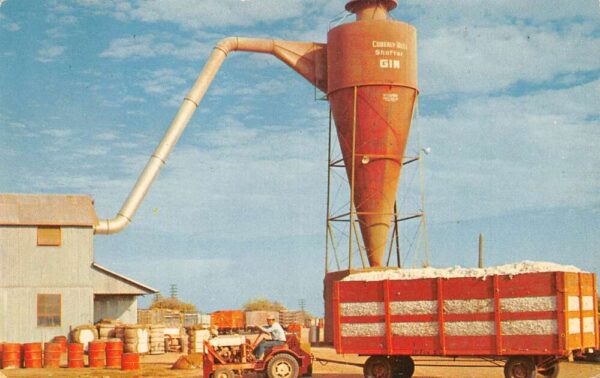 Shafter California Cotton Gin Ginnery Tractor Vintage Postcard AA104256