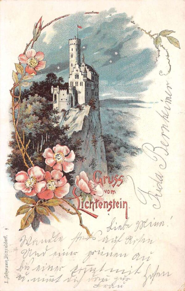 Baden Wurttemberg Germany Lichtenstein Castle Gruss aus Postcard AA104270