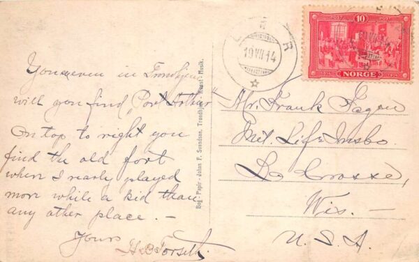 Tronheim Norway Port Arthur Scenic View Real Photo Vintage Postcard AA104277 - Image 2