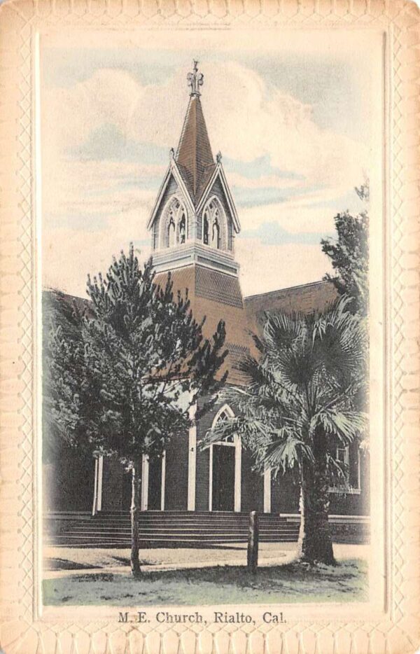 Rialto California Methodist Episcopal Church Vintage Postcard AA104278