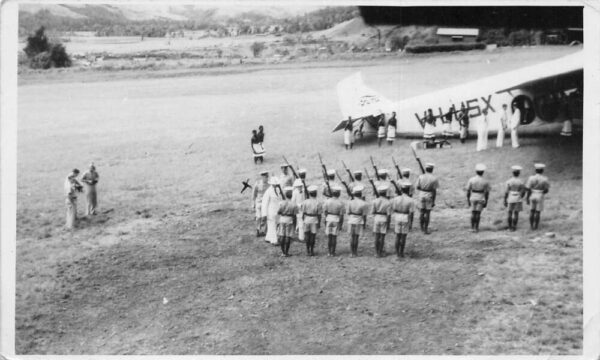 Wau New Guinea WW1 Billy Hughes Arrival on Ford Airplane Real Photo PC AA104300
