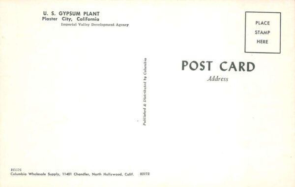 Plaster City California US Gypsum Plant Aerial View Vintage Postcard AA104306 - Image 2