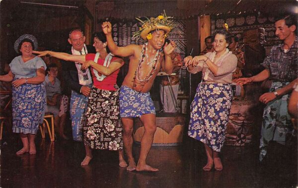 San Diego California Bali Hai Shelter Island Hula Dancing Postcard AA104308