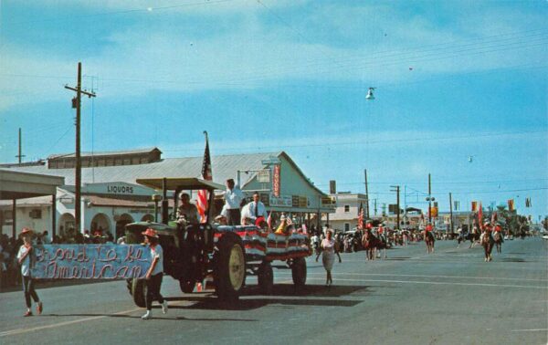 Brawley California Cattle Call Parade Tractor Vintage Postcard AA104314