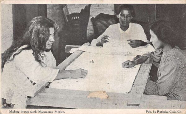 Matamoros Mexico Embroidering Sewing Fabric Making Loom Postcard AA104326