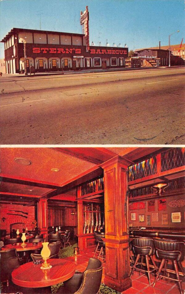 Culver City California Stern's Barbecue Restaurant Vintage Postcard AA104329