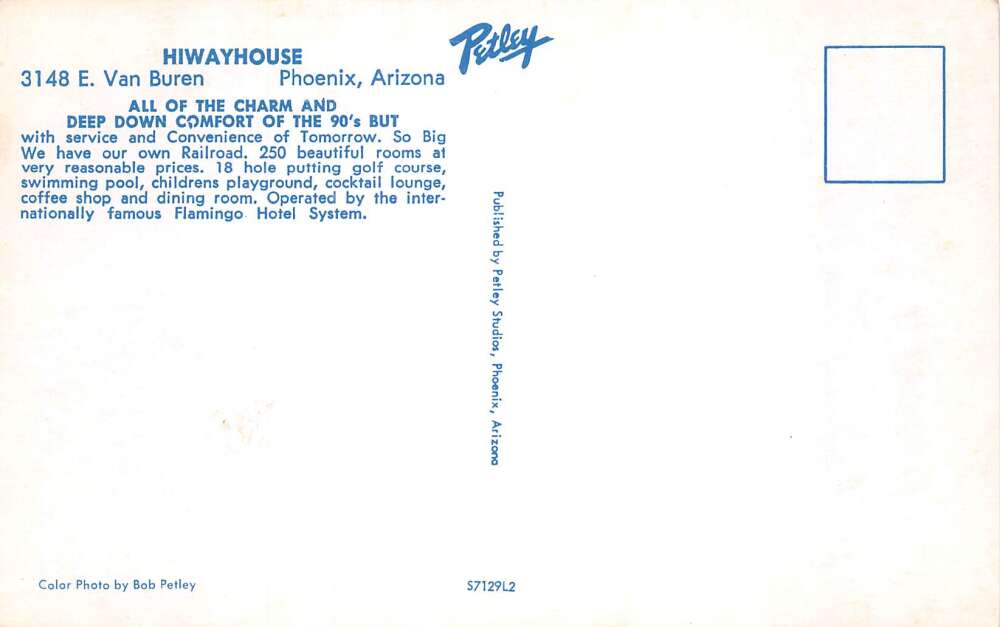 Phoenix Arizona Hiwayhouse Cocktail Lounge Mini Train Postcard AA104335 - Image 2