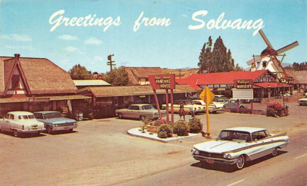 Solvang California Windmill Danish Shopping Center Pancake House PC AA104348