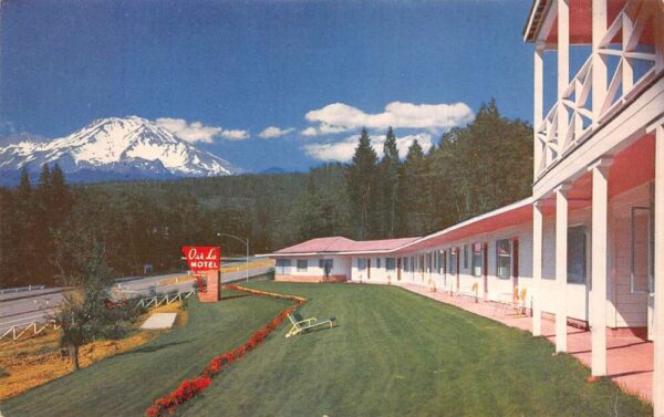 Dunsmuir California Oak-Lo Motels Vintage Postcard AA104349