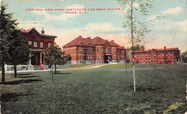 Rome New York Central NY Institute For Deaf Mutes, Vintage Postcard U24395