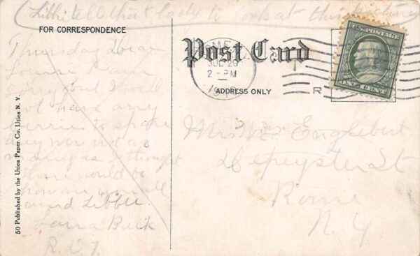 Rome New York Central NY Institute For Deaf Mutes, Vintage Postcard U24395 - Image 2