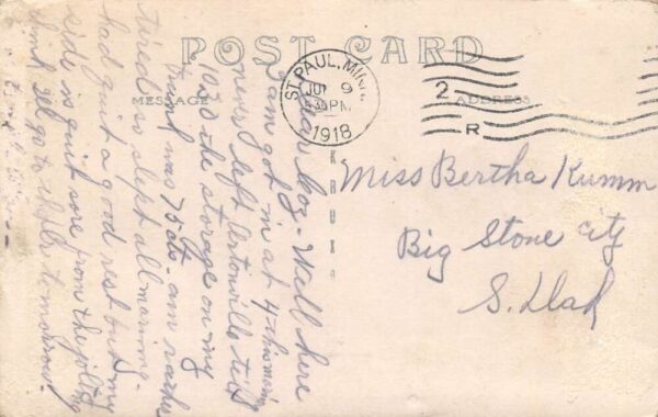 Webster South Dakota St. Otto's School, Real Photo, Vintage Postcard U24401 - Image 2