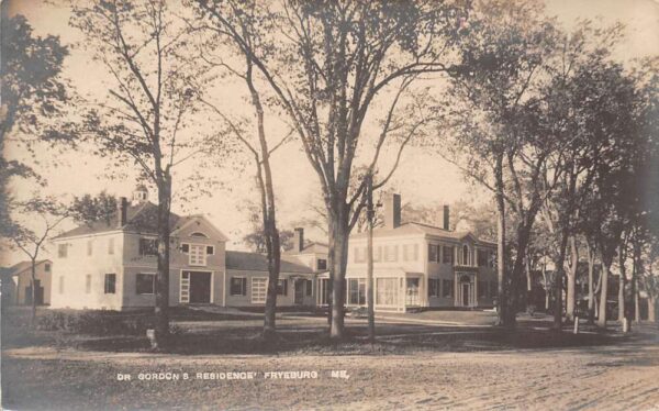 Fryeburg Maine Dr. Gordon's Residence, Real Photo, Vintage Postcard U24417