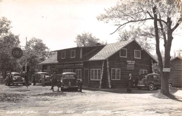 East Tawas Michigan Dining Hall, Tawas Inn, Real Photo, Vintage Postcard U24419