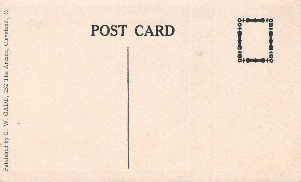 Collinwood Ohio Lake View School, B/W Lithograph, Vintage Postcard U24446 - Image 2