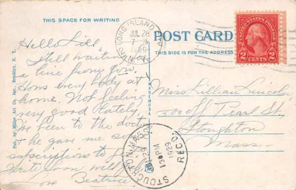 Jamaica New York Ottilie Orphan Asylum, White Border, Vintage Postcard U24455 - Image 2