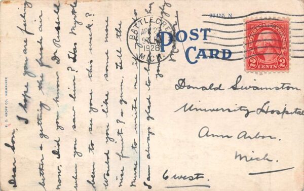 Battle Creek Michigan On The Golf Course, Country Club, Vintage Postcard U24472 - Image 2