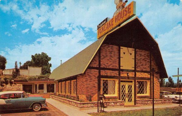Murray Utah The Original Pancake House, Chrome, Vintage Postcard U24485