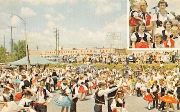 Ennis Texas National Polka Festival Dancing Vintage Postcard AA104447