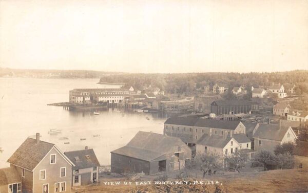 East Boothday Maine Birds Eye View Real Photo Vintage Postcard AA104457