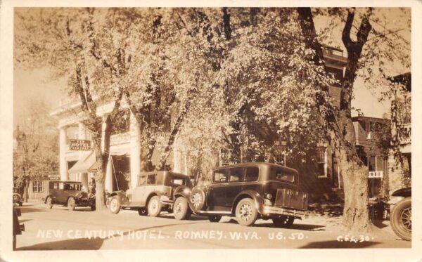 Romeny West Virginia New Century Hotel Real Photo Vintage Postcard AA104461
