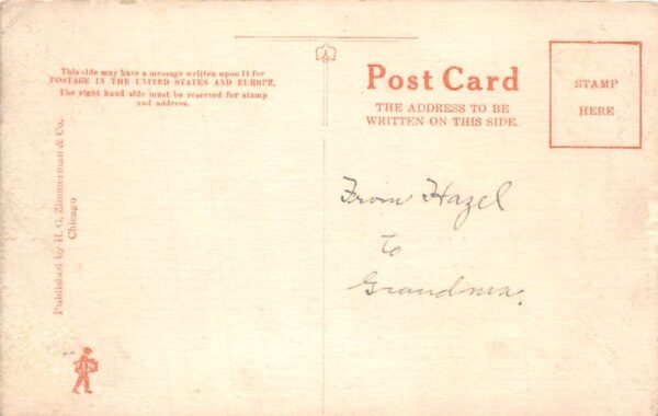 Balfour North Dakota Looking East Church Birds Eye View Postcard AA104475 - Image 2