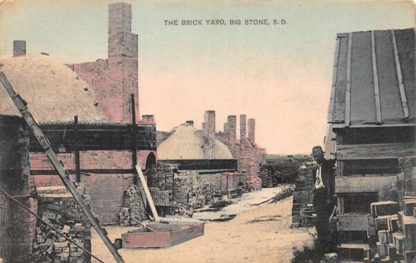 Big Stone South Dakota The Brick Yard Vintage Postcard AA104476