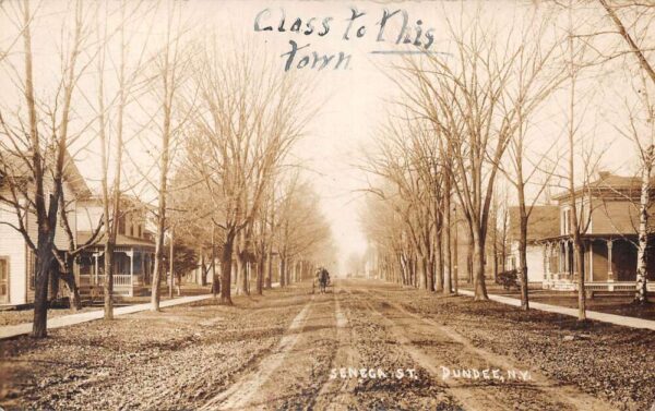 Dundee New York Seneca Street Real Photo Vintage Postcard AA104488