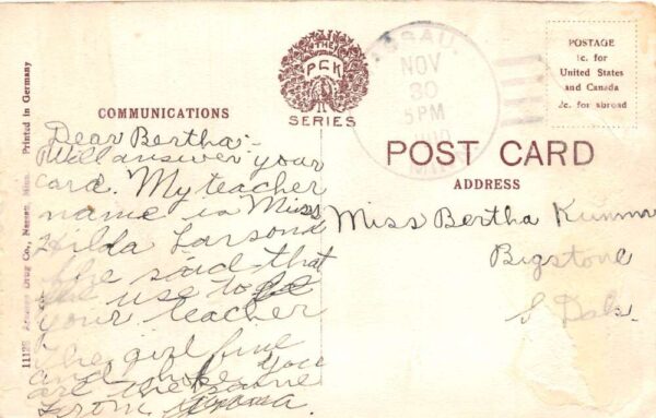 Nassau Minnesota Birds Eye View Lumber Mill Vintage Postcard AA104504 - Image 2