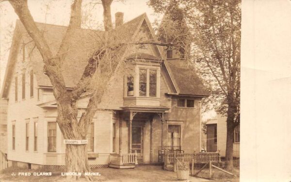 Lincoln Maine Fred Clarks Tourist Home Real Photo Vintage Postcard AA104508