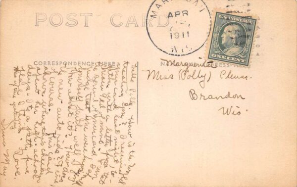 Markesan Wisconsin High School Real Photo Vintage Postcard AA104511 - Image 2