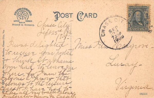 Chase City Virginia Mecklenburg Fox Hunters Vintage Postcard AA104525 - Image 2