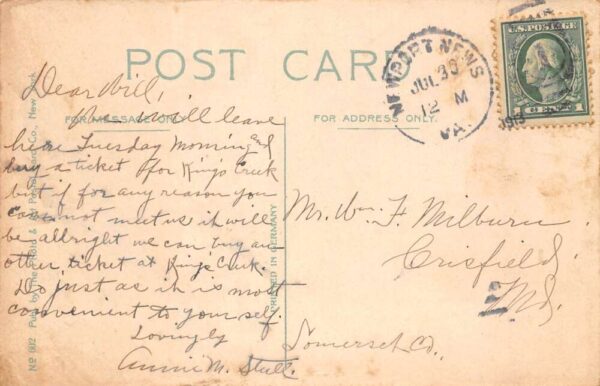 Newport News Virginia Ship Yard on Pay Day Vintage Postcard AA104531 - Image 2