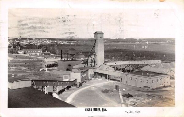 Sigma Mines Quebec Canada Birds Eye View Real Photo Vintage Postcard AA104533