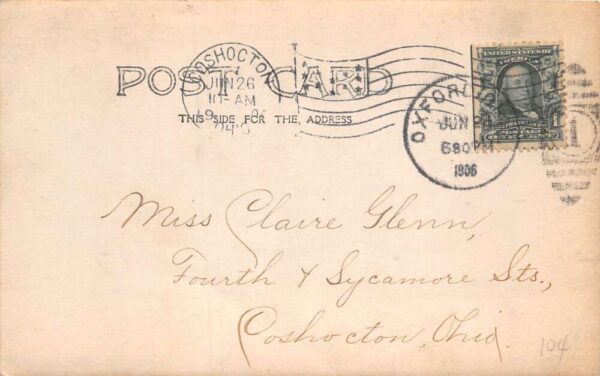 Oxford Ohio Miami University Hepburn Hall Real Photo Postcard AA104540 - Image 2
