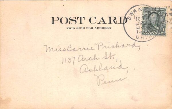 Swanton Ohio Church Real Photo Vintage Postcard AA104541 - Image 2
