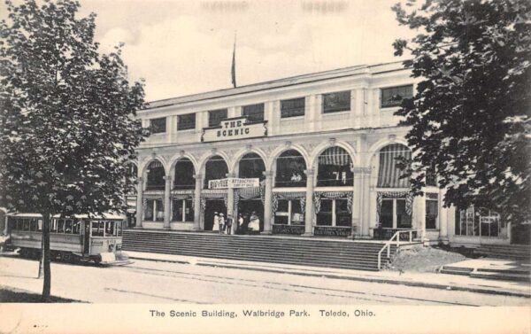 Toledo Ohio Walbridge Park The Scenic Building Vintage Postcard AA104544