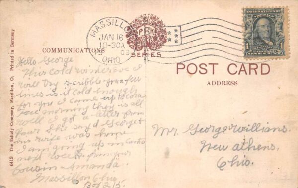 Massilion Ohio State Hospital Admin Bldg and Cottages Postcard AA104545 - Image 2
