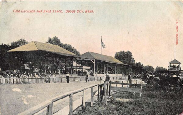 Dodge City Kansas Fair Grounds and Race Track Vintage Postcard AA104556