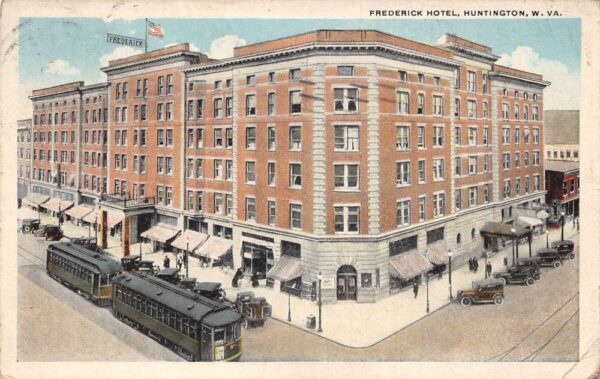 Huntington West Virginia Frederick Hotel Vintage Postcard AA104567