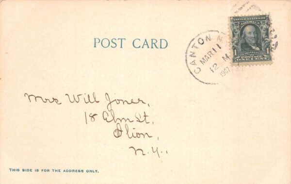 Canton New York West Channel of the Grasse Vintage Postcard AA104585 - Image 2