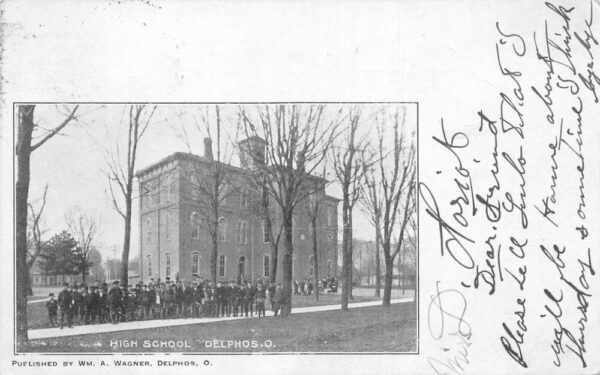 Delphos Ohio High School Vintage Postcard AA104590